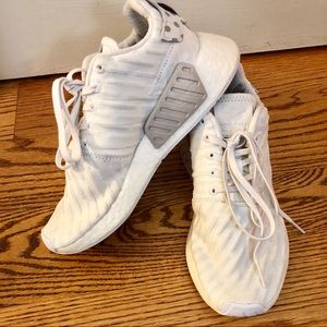 Adidas NMD R2 PK Triple White Tennis Shoe